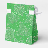 Ballotins Boîte cadeau Motif de Noël vert et blanc (Arrière)