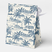 Ballotins Boîte cadeau Motif peint en bleu Dusty avec Bow (Arrière)