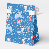 Ballotins Boîte cadeau motif Reindeer oiseau bleu rouge Noël (Arrière)