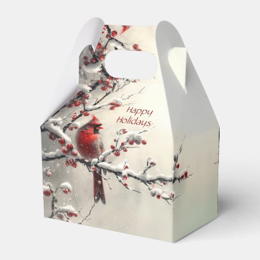 Ballotins Boîte cadeau Noël Cardinal Rouge (Arrière)