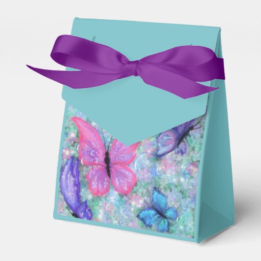 Ballotins Boîte cadeau Papillons colorés (Verso)