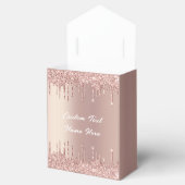 Ballotins Boîte cadeau personnalisée avec strass rose gold (Ouvert)