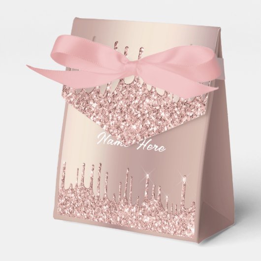 Ballotins Boîte cadeau personnalisée avec strass rose gold (Verso)