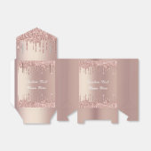 Ballotins Boîte cadeau personnalisée avec strass rose gold (Déplié)