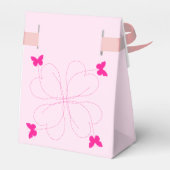 Ballotins Boîte cadeau rose avec papillons (Arrière)