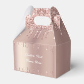 Ballotins Boîte cadeau rose Parties scintillant or avec nom  (Verso)