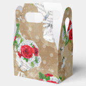 Ballotins Boîte cadeau Rose rustique avec coeur (Ouvert)