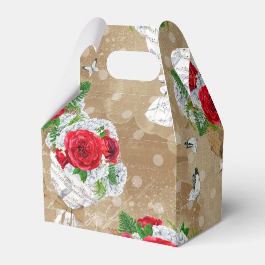 Ballotins Boîte cadeau Rose rustique avec coeur (Verso)