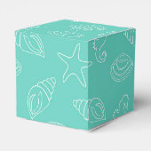 Ballotins Boîte cadeau Tropical Beach Shell Favoriser (Arrière)