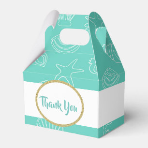 Ballotins Boîte cadeau Turquoise Coquille de mer tropicale P