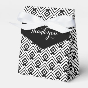 Ballotins Boîte cadeaux géométrique en noir et blanc