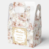 Ballotins Boîte classique de mariage florale en ivoire d'or (Ouvert)