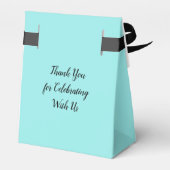 Ballotins Boîte de bienvenue de mariage en bleu turquoise (Arrière)