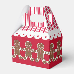 Ballotins Boîte de biscuits de Noël au pain d'épices rouge
