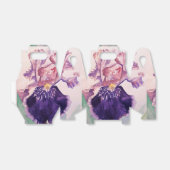 Ballotins Boîte de bonbons de gâteau de mariage Iris Violet (Déplié)