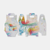 Ballotins Boîte de bonbons de mariage à l'aquarelle Licorne (Déplié)