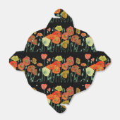 Ballotins Boîte de bonbons de mariage florale Poppy Orange (Déplié)