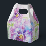 Ballotins Boîte de bonbons de mariage Purple Pansy<br><div class="desc">Boîtes de bonbons de mariage pansy,  entièrement personnalisables. Conçues à partir de l'une de mes peintures à l'aquarelle.</div>