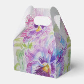 Ballotins Boîte de bonbons de mariage Violet Pansy (Arrière)