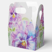 Ballotins Boîte de bonbons de mariage Violet Pansy (Ouvert)