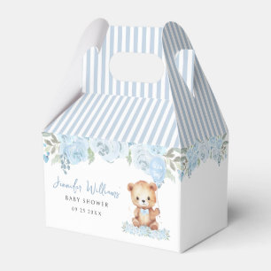 Ballotins Boîte de bonbons pour baby shower ourson mignon bl