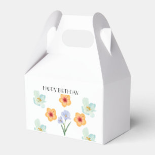 Ballotins Boîte de cadeau d'anniversaire élégante à fleurs à