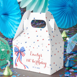 Ballotins Boîte de cadeau d'anniversaire thème 4 juillet Bow