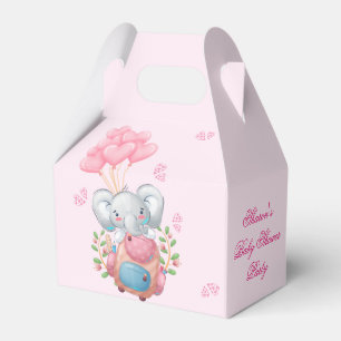 Ballotins Boîte de cadeau de Baby Shower Éléphant Mignon et