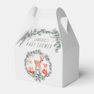 Ballotins Boîte de cadeau de Baby Shower en forêt avec des a
