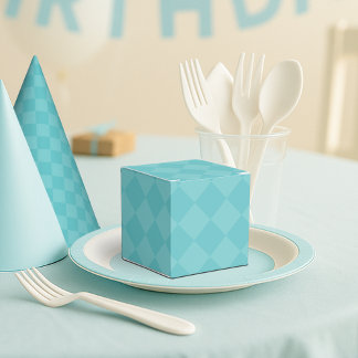 Ballotins Boîte de cadeau de fête à carreaux verts