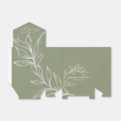 Ballotins Boîte de cadeau de fleurs Boho vert sauge (Déplié)