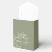 Ballotins Boîte de cadeau de fleurs Boho vert sauge (Ouvert)