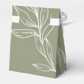 Ballotins Boîte de cadeau de fleurs Boho vert sauge (Arrière)