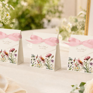 Ballotins Boîte de cadeau de mariage Jardin de fleurs sauvag