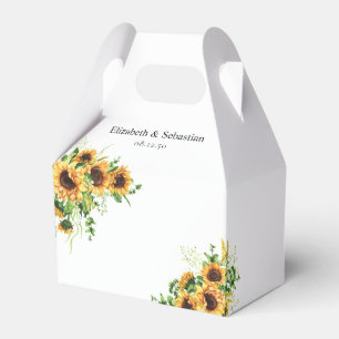 Ballotins Boîte de cadeau de mariage Tournesol