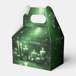 Ballotins Boîte de Cadeau de Noël Bougies Vertes