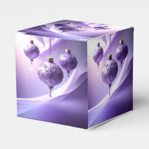 Ballotins Boîte de cadeau de Noël décorative violette pour f