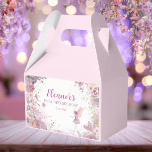 Ballotins Boîte de cadeaux Florale Fée pour premier annivers