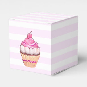 Ballotins Boîte de Cupcake cerise rose