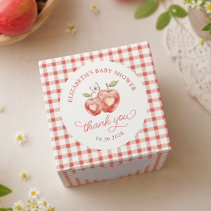 Ballotins Boîte de faveur à carreaux de pomme à coeur aquare