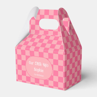 Ballotins Boîte de Faveur à Damier Rose | Notre Petite Fête