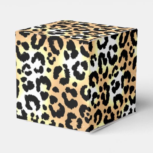 Ballotins Boîte de faveur à impression de léopard (Arrière)