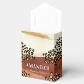 Ballotins Boîte de Faveur à Impression Léopard Neutre (Ouvert)