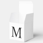 Ballotins Boîte de faveur à monogramme et nom personnalisé (Ouvert)