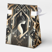 Ballotins Boîte de Faveur Abstraite de Chat Noir Décorative (Arrière)