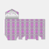 Ballotins Boîte de Faveur Argent Fuchsia (Déplié)