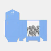 Ballotins Boîte de faveur bleu clair de l'équipe de crosse (Déplié)