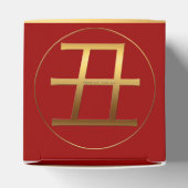 Ballotins Boîte de faveur C symbole doré en relief de l'anné (Haut)