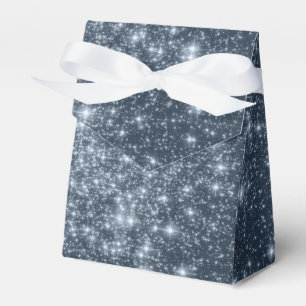 Ballotins Boîte de Faveur Cadeau Étoiles Bleu Acier Sombre