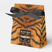 Ballotins Boîte de faveur d'anniversaire à motif de tigre (Verso)
